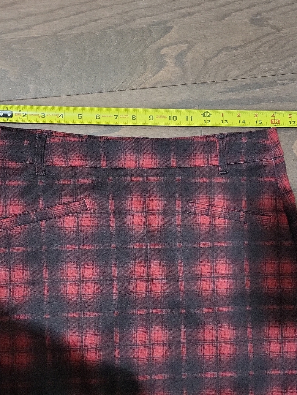Maurices Red And Black Plaid Mini Skirt - Picture 7 of 8